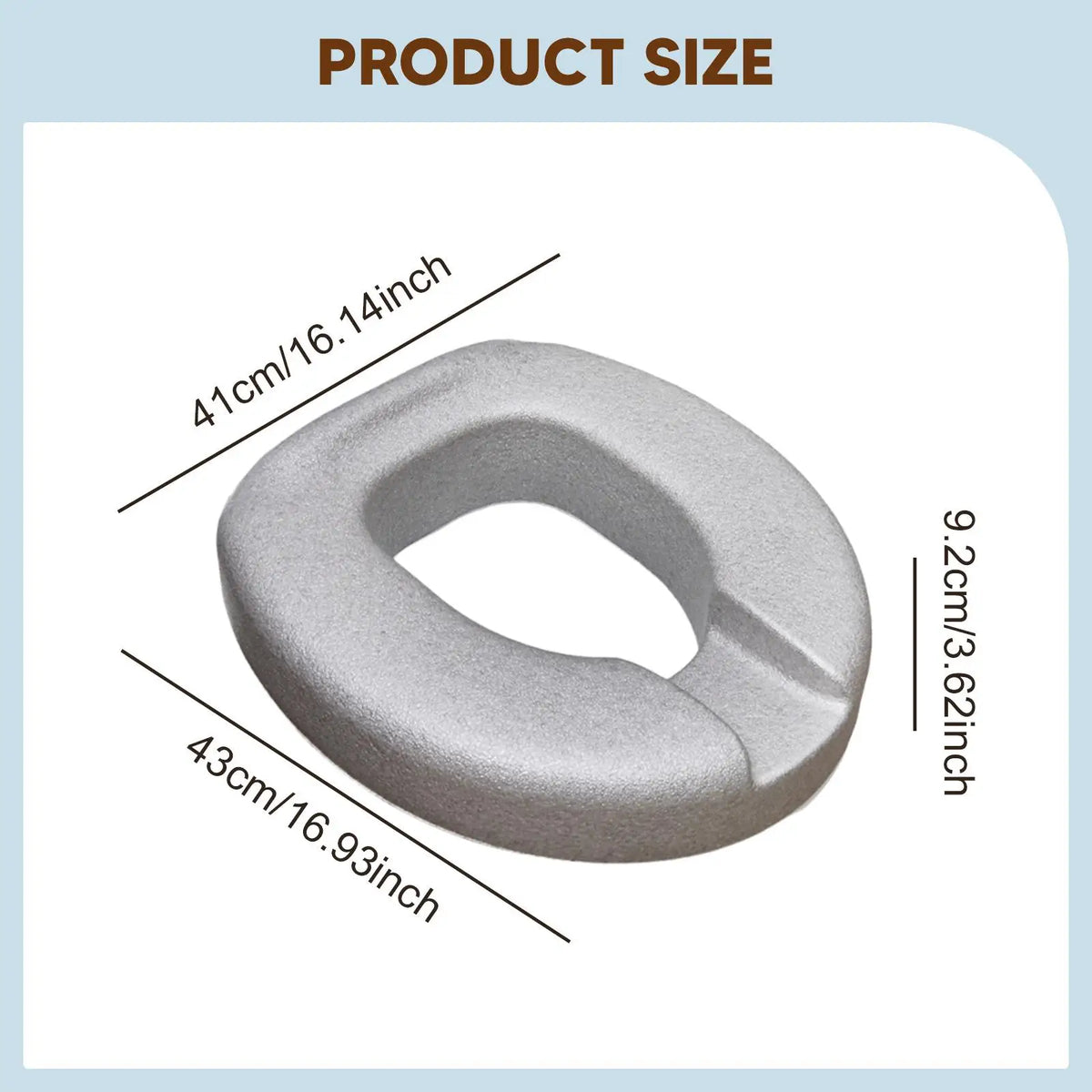 Inflatable Raised Toilet Seat with Suction Cups Portable Comfortable Travel Toilet Cushion for Elderly/Seniors with Storage Bag