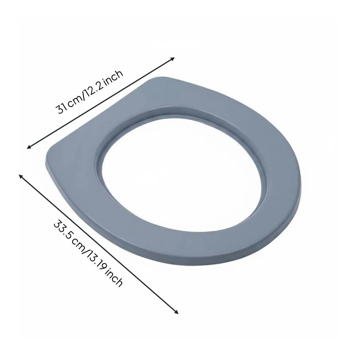 Inflatable Raised Toilet Seat with Suction Cups Portable Comfortable Travel Toilet Cushion for Elderly/Seniors with Storage Bag