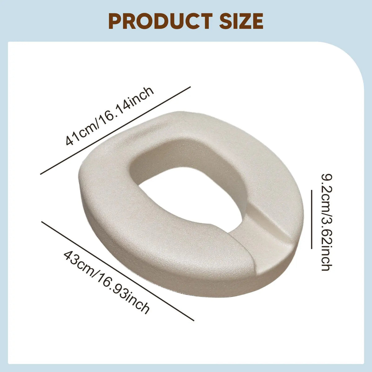 Inflatable Raised Toilet Seat with Suction Cups Portable Comfortable Travel Toilet Cushion for Elderly/Seniors with Storage Bag