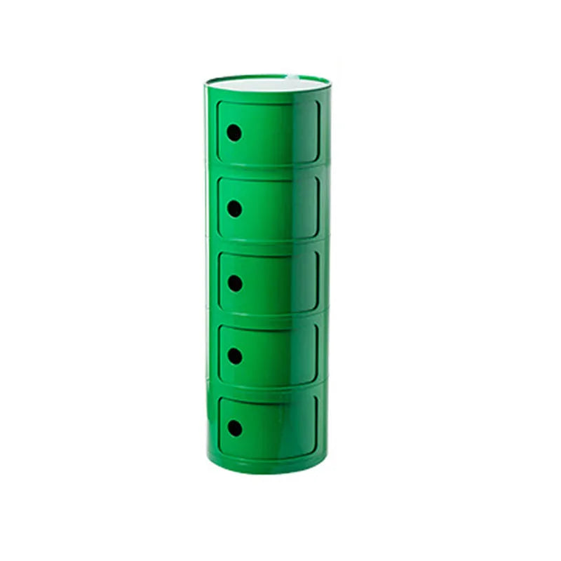 Nordic Bedside Cabinet Small Round Modern Plastic Storage Cabinet Narrow Cabinet Multi Layer Side Cabinet for Living Room