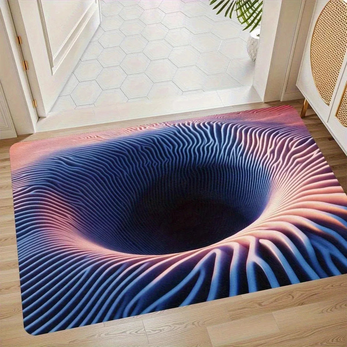 3D Visual Effect Waterproof Floor Mat Bathroom Door Rug Washable Living Room Decoration Trap Carpet Anti-slip Rugs for Bedroom