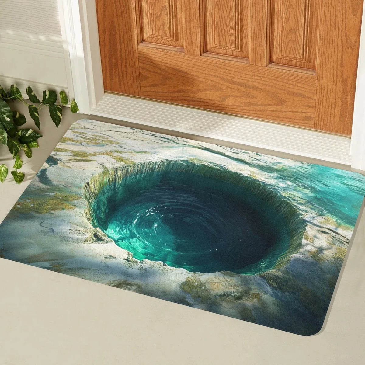 3D Visual Effect Waterproof Floor Mat Bathroom Door Rug Washable Living Room Decoration Trap Carpet Anti-slip Rugs for Bedroom