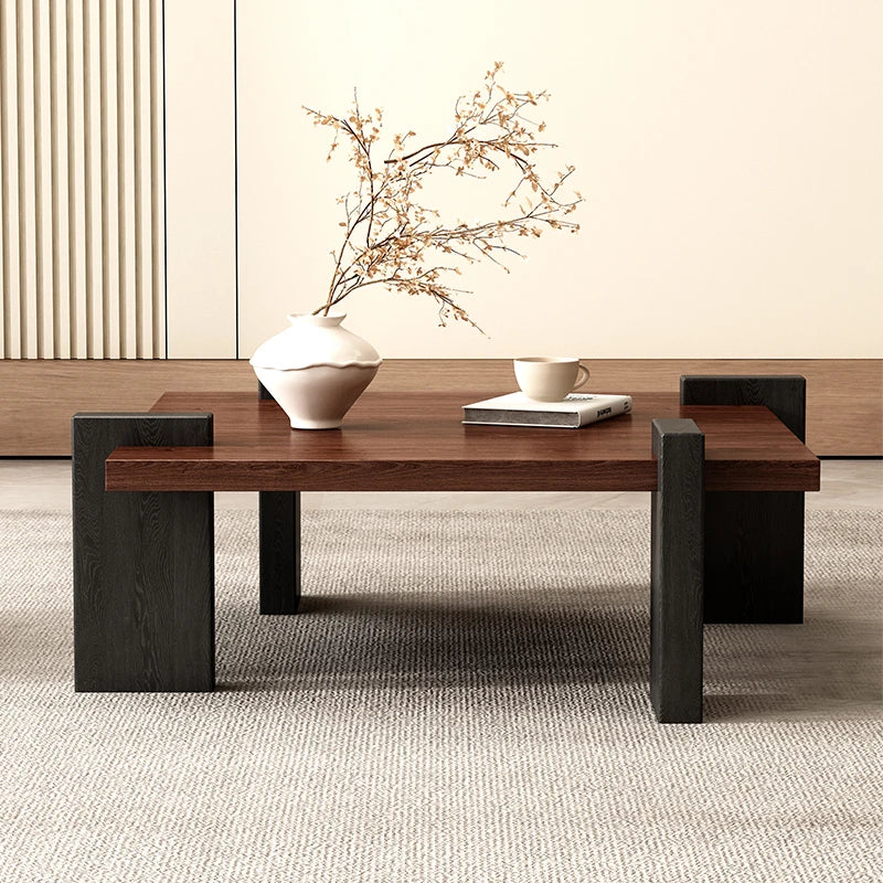 Wooden Rectangular Coffee Table Dinning Occasional Nordic Coffee Table Luxury Abstract Center Mesinha Para Sala Modern Furniture