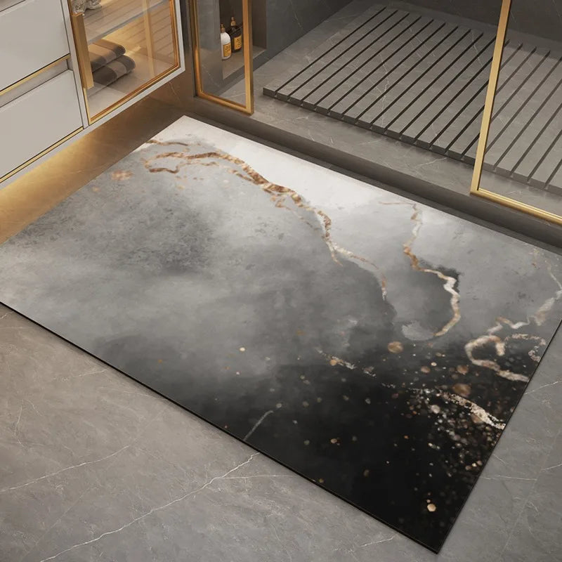 Bathroom Carpet Home Decoration Bath Absorbent Marbling Floor Mat Toilet Rug Doormat Non-slip Foot Mats