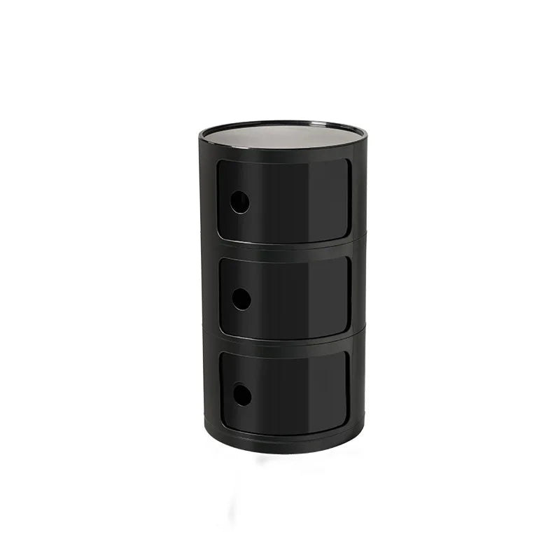 Nordic Bedside Cabinet Small Round Modern Plastic Storage Cabinet Narrow Cabinet Multi Layer Side Cabinet for Living Room