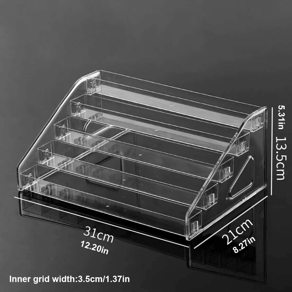 1pc,Transparent multi-layer perfume storage rack, cosmetics display rack, dressing table sorting rack, nail polish rack