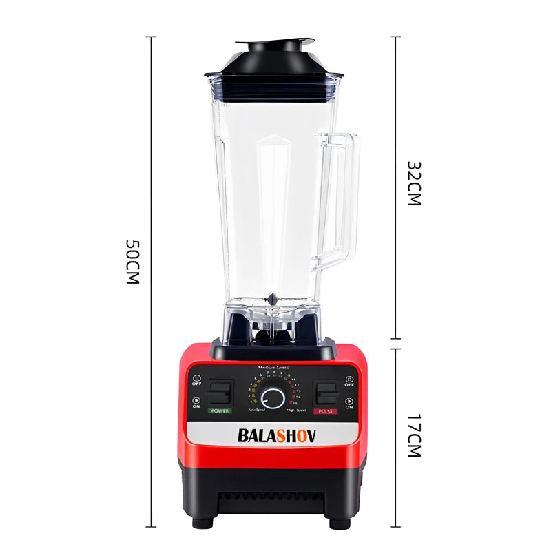 2000W Heavy Duty Commercial Blender Stationary Mixer Food Processor Ice Smoothies for Kitchen High Power Juicer Blender