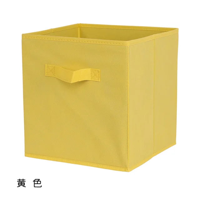 26x26x28cm Cubes Bins Pure Color Non Woven Square Storage Box Clothes Toys Sundries Storage Box Wardrobe Drawer Organizer