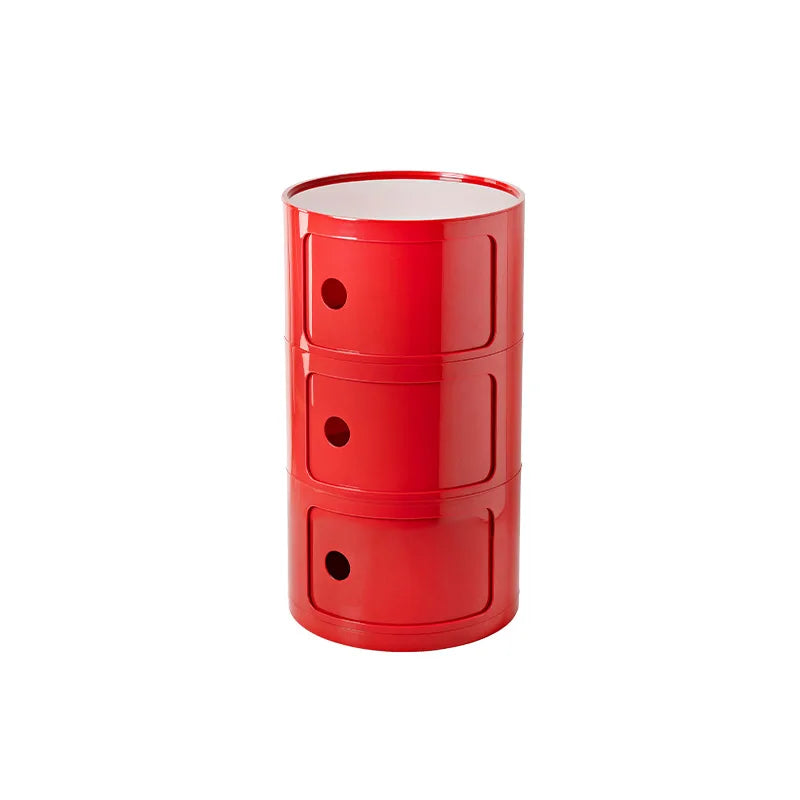 Nordic Bedside Cabinet Small Round Modern Plastic Storage Cabinet Narrow Cabinet Multi Layer Side Cabinet for Living Room