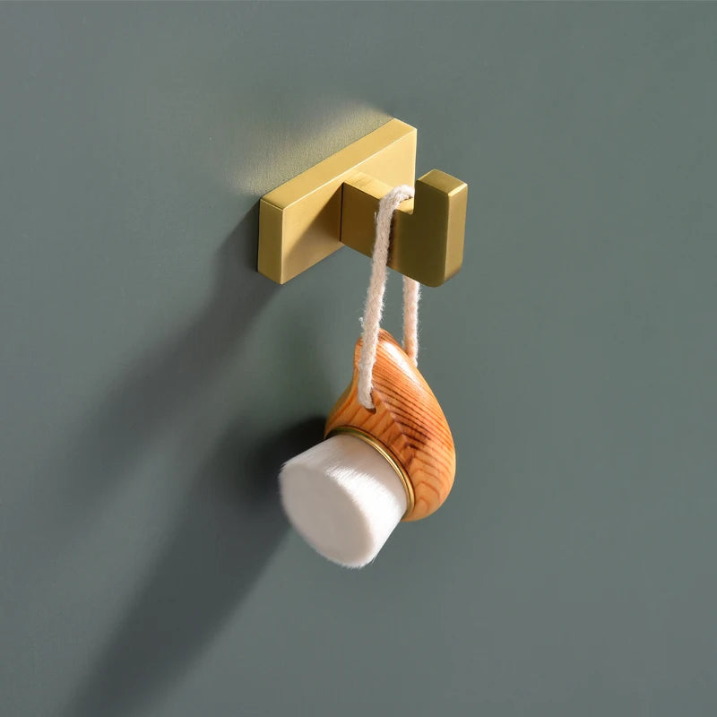 Brushed Gold Bathroom Accessories Set Toilet Brush Holder Toilet Paper Holder Towel Bar Rail Rack Hanger Hook Soap Dish Hardware