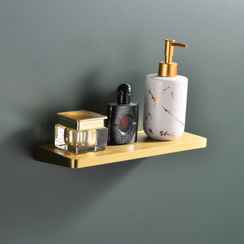 Brushed Gold Bathroom Accessories Set Toilet Brush Holder Toilet Paper Holder Towel Bar Rail Rack Hanger Hook Soap Dish Hardware