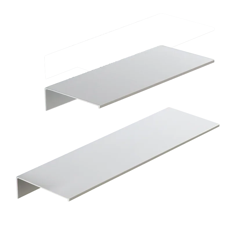 No Drilling Storage Rack Wall Shower Wall Shelf Kitchen White Finish for Modern Bathroom Organizer Home Space-Saving Accessories