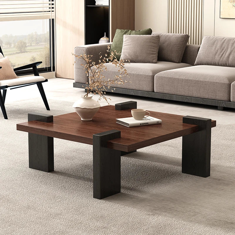 Wooden Rectangular Coffee Table Dinning Occasional Nordic Coffee Table Luxury Abstract Center Mesinha Para Sala Modern Furniture