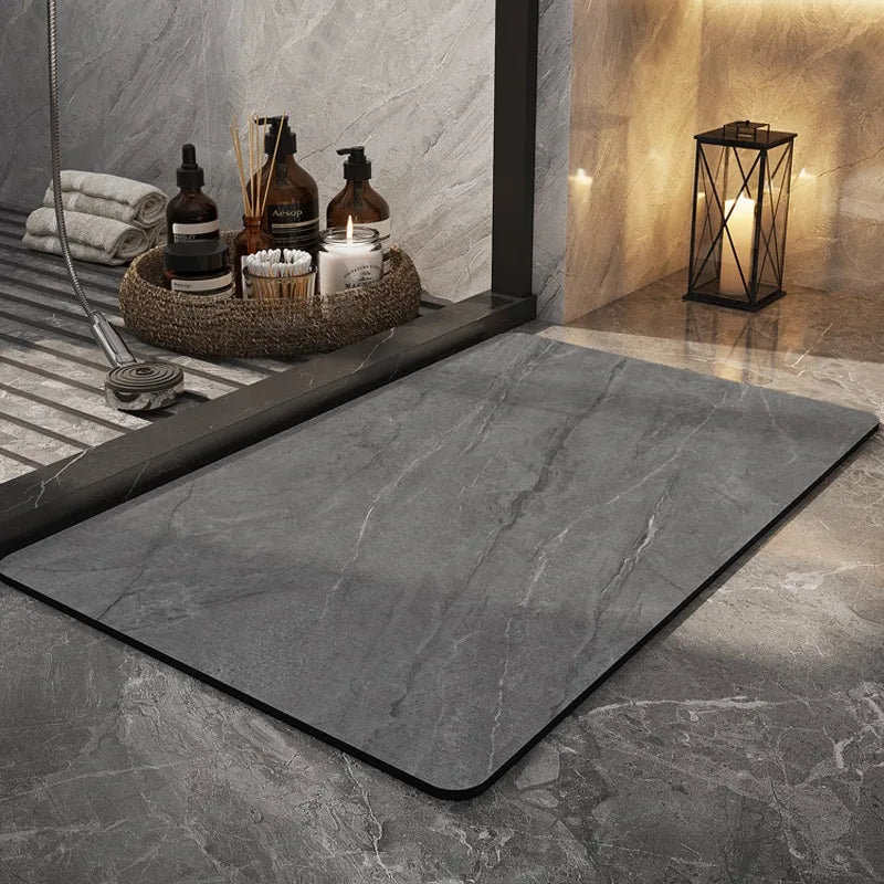 Bathroom Carpet Home Decoration Bath Absorbent Marbling Floor Mat Toilet Rug Doormat Non-slip Foot Mats