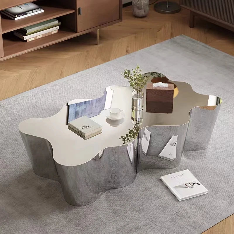 Metal Luxury Coffee Table Decoration Living Room Designer Side Table Moving Standing Nordic Couchtisch Lounge Suite Furniture