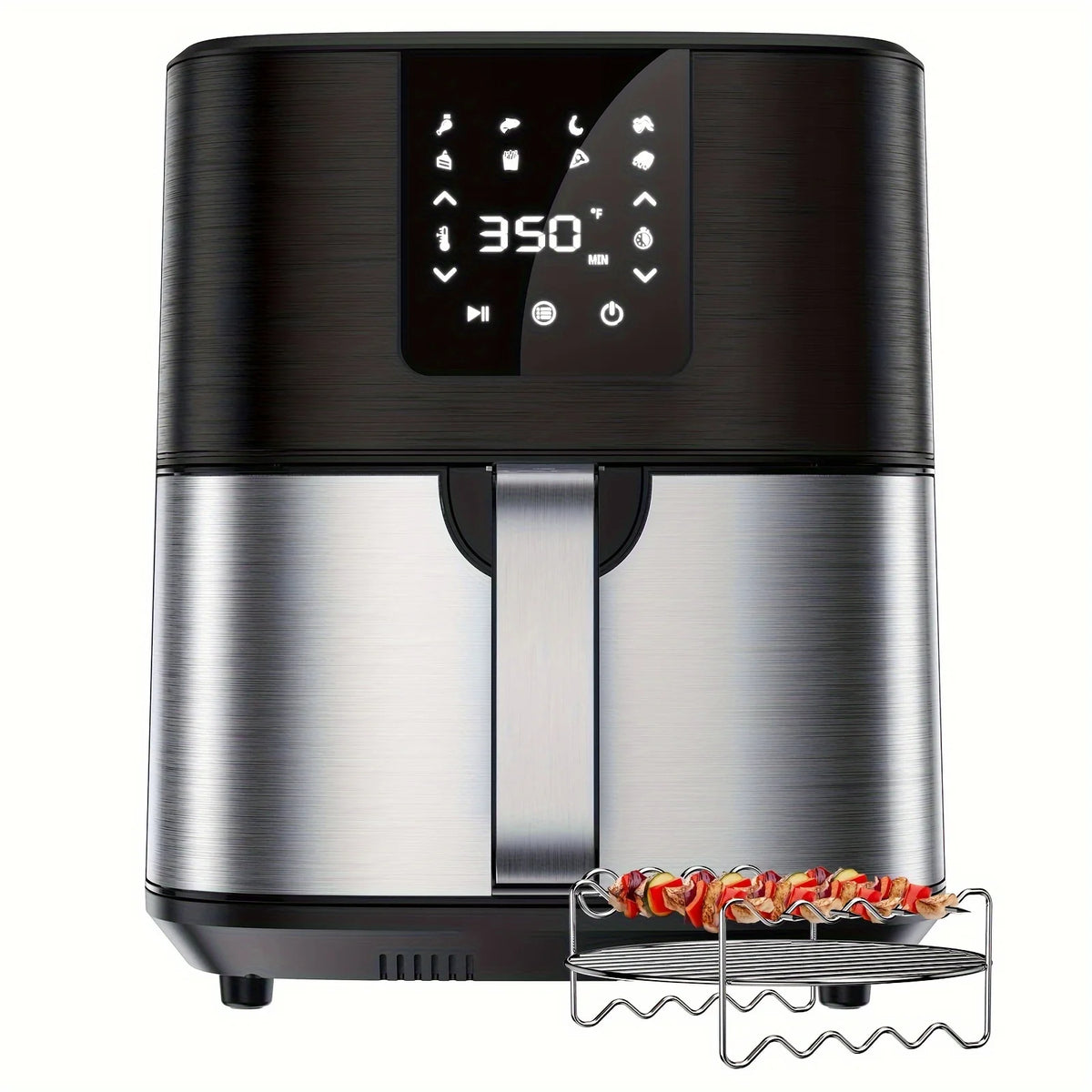 KitCook Large Air Fryer, 1500W 7QT AirFryer Cooker, Adjustable Temperature 100-400°F, 8 Presets Menu, Digital Touch Screen,