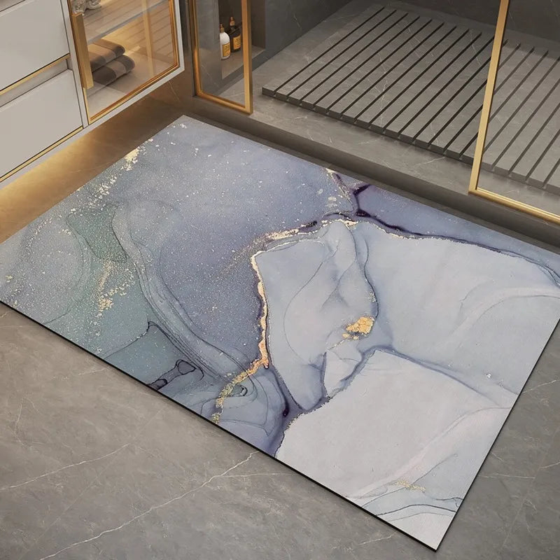 Bathroom Carpet Home Decoration Bath Absorbent Marbling Floor Mat Toilet Rug Doormat Non-slip Foot Mats
