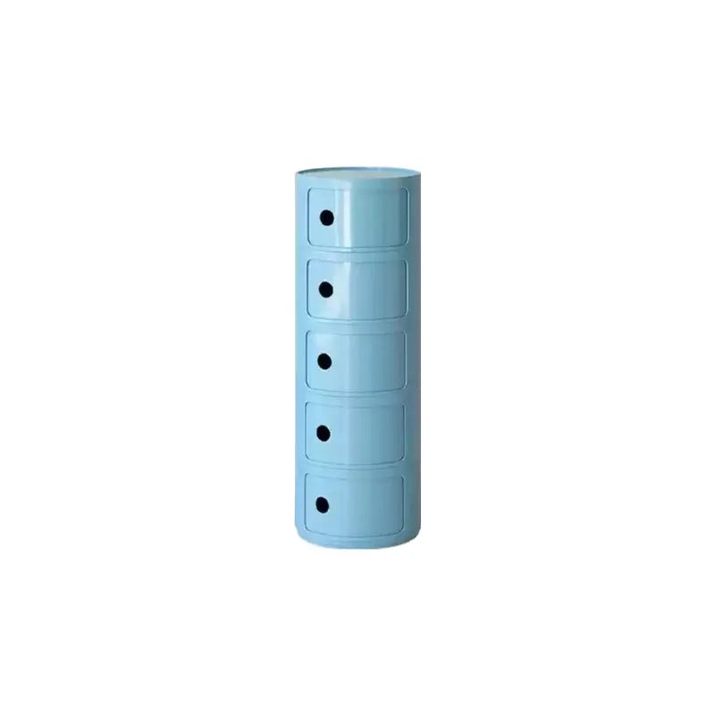 Nordic Bedside Cabinet Small Round Modern Plastic Storage Cabinet Narrow Cabinet Multi Layer Side Cabinet for Living Room