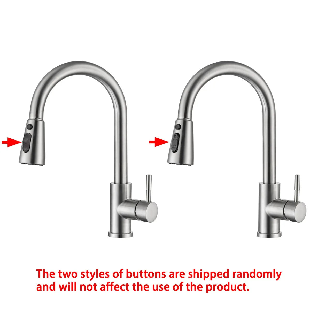 Kitchen Faucet with Pull-Out Spray Head Sink Mixer Tap 360° Rotation 3 Spray Water Modes Modern Kitchen Sink Faucet