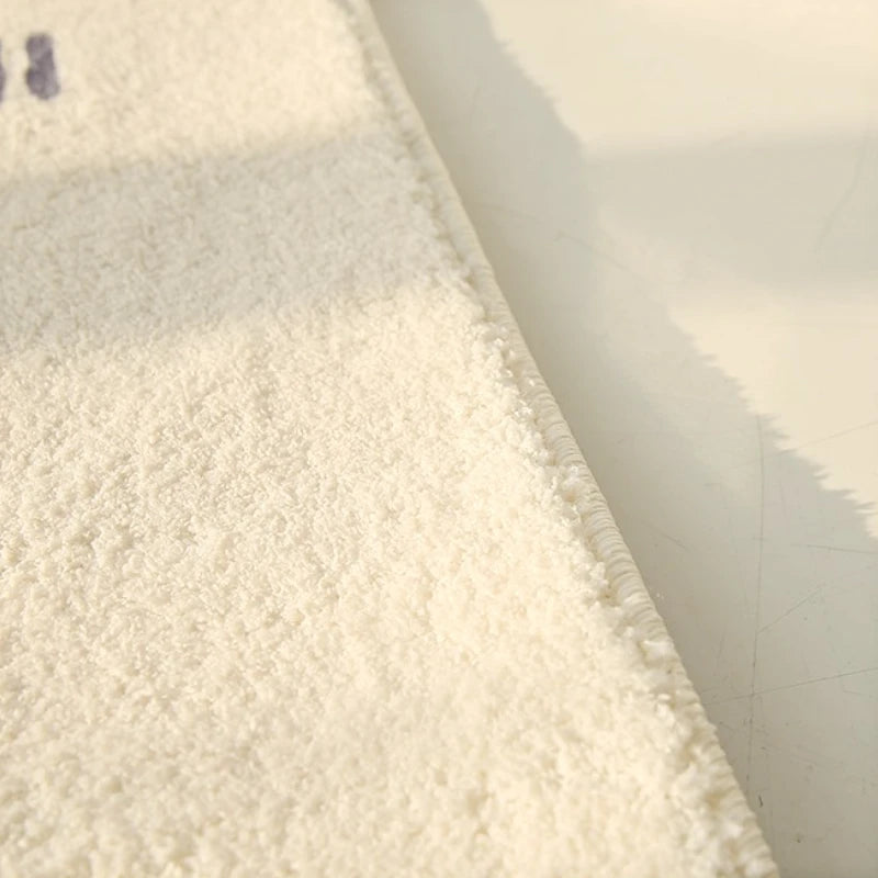 French Style Bedroom Decor Round Carpet Fluffy Soft Carpets for Living Room Thick Plush Bedside Floor Mat Washable Cloakroom Rug