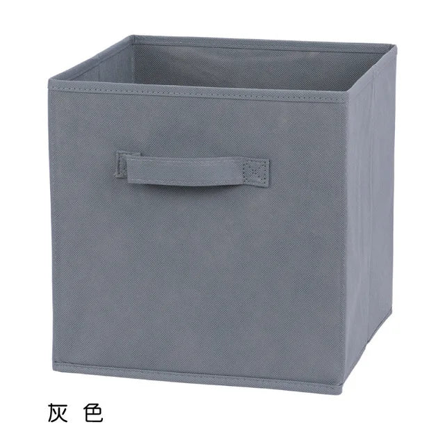 26x26x28cm Cubes Bins Pure Color Non Woven Square Storage Box Clothes Toys Sundries Storage Box Wardrobe Drawer Organizer