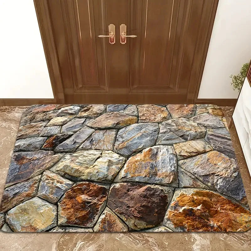 3D Visual Effect Waterproof Floor Mat Bathroom Door Rug Washable Living Room Decoration Trap Carpet Anti-slip Rugs for Bedroom