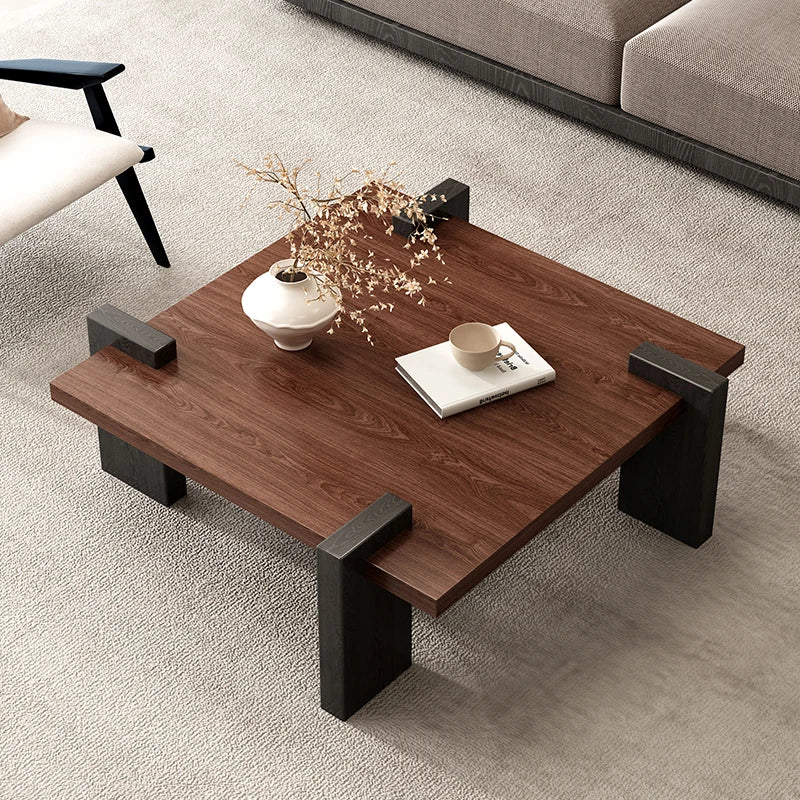 Wooden Rectangular Coffee Table Dinning Occasional Nordic Coffee Table Luxury Abstract Center Mesinha Para Sala Modern Furniture