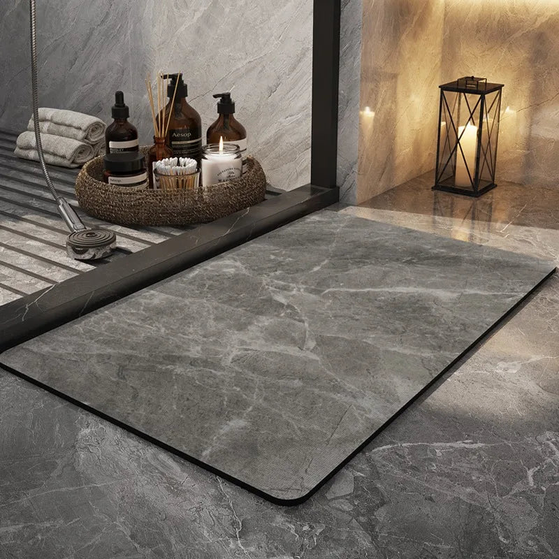 Bathroom Carpet Home Decoration Bath Absorbent Marbling Floor Mat Toilet Rug Doormat Non-slip Foot Mats