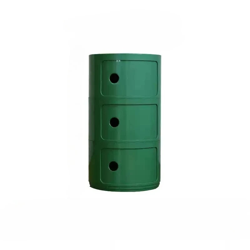 Nordic Bedside Cabinet Small Round Modern Plastic Storage Cabinet Narrow Cabinet Multi Layer Side Cabinet for Living Room