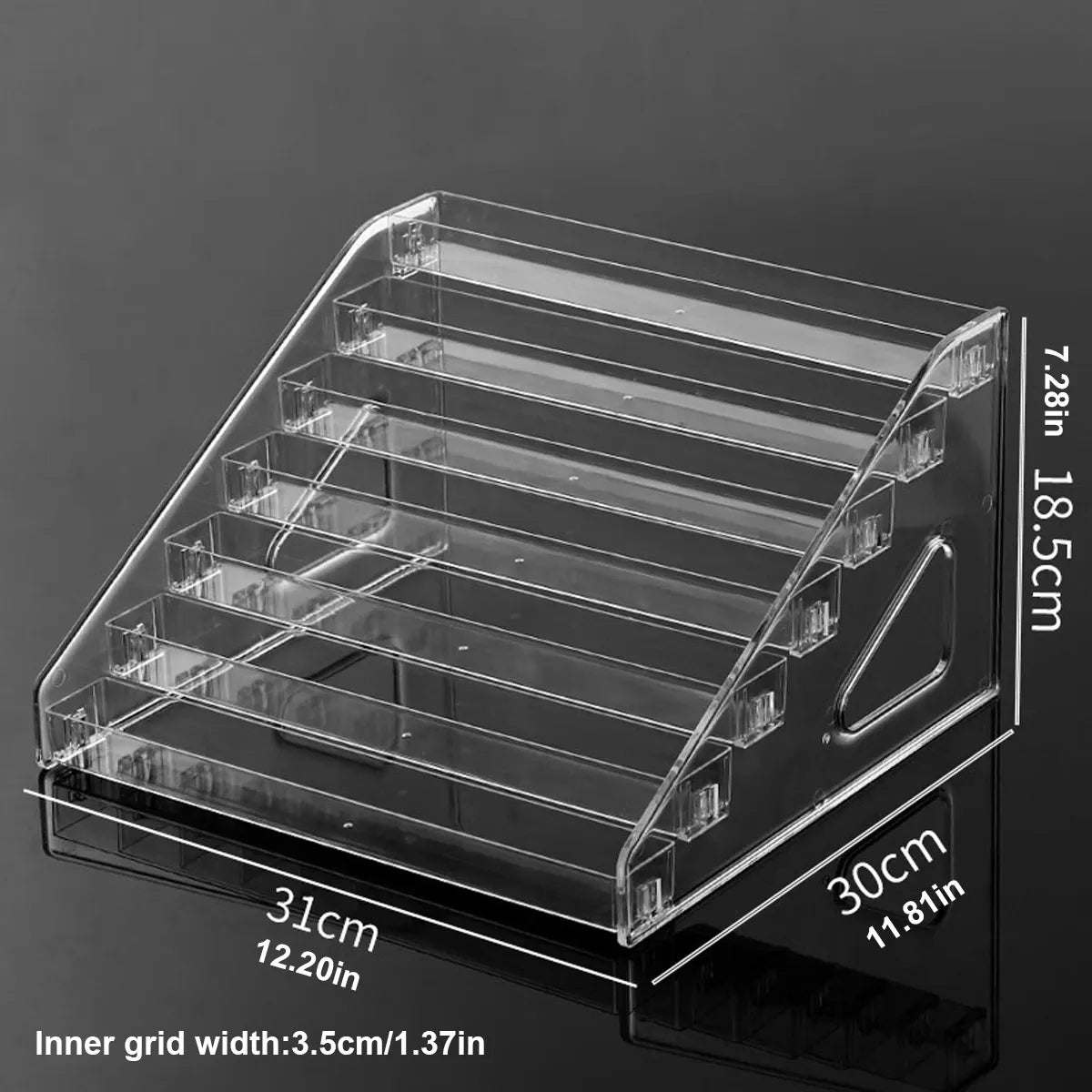 1pc,Transparent multi-layer perfume storage rack, cosmetics display rack, dressing table sorting rack, nail polish rack