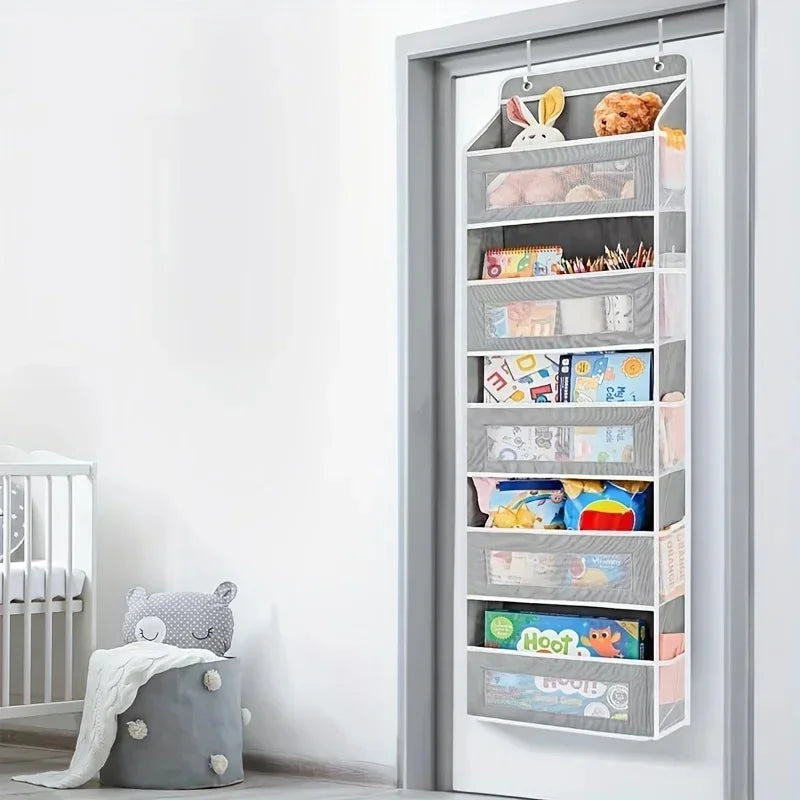 Upgraded 5-Shelf Hanging Storage Organizer - Behind Door, Anti-Tilt, 5 Large Capacity Pockets, Hanging Bag Suitable For Bedroom