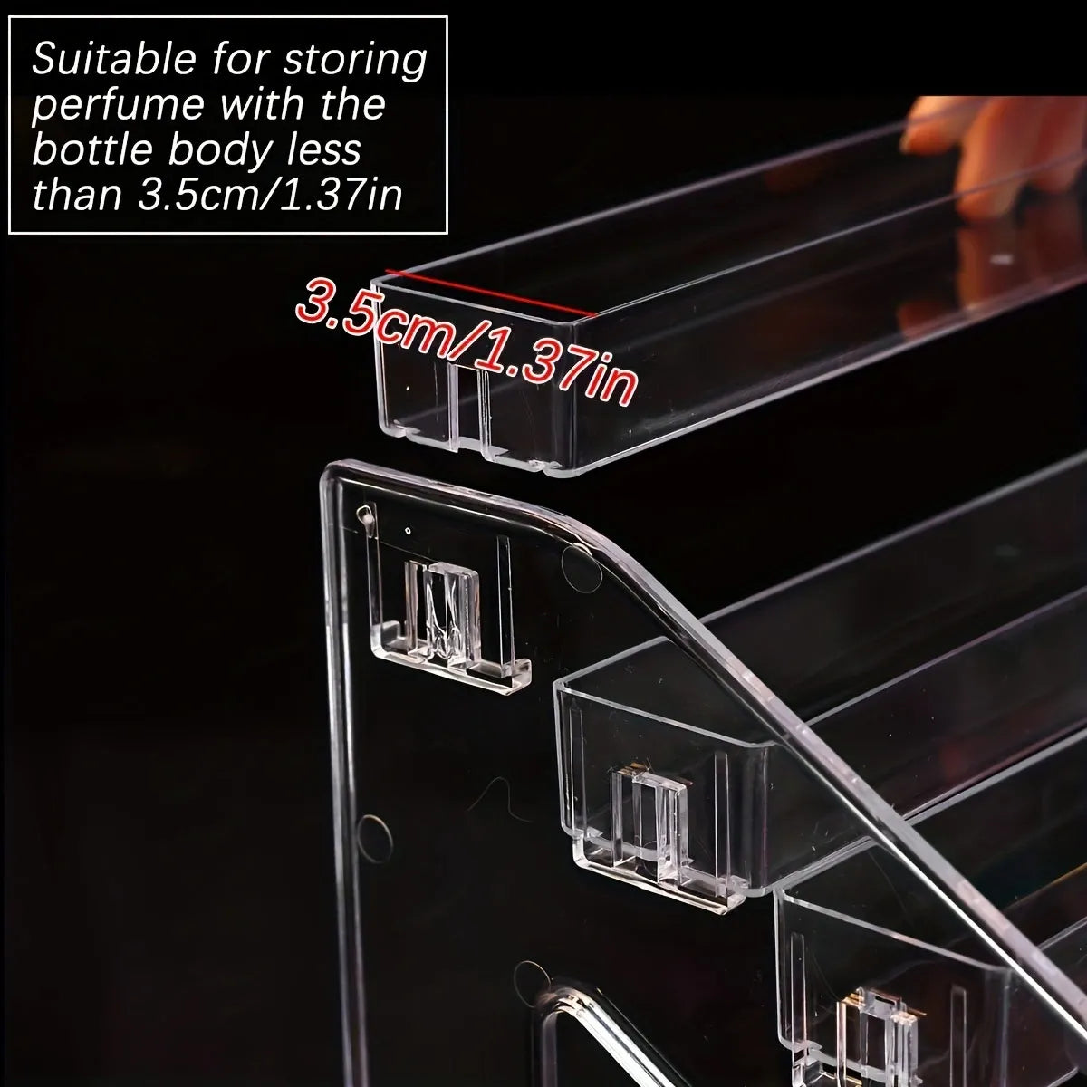 1pc,Transparent multi-layer perfume storage rack, cosmetics display rack, dressing table sorting rack, nail polish rack