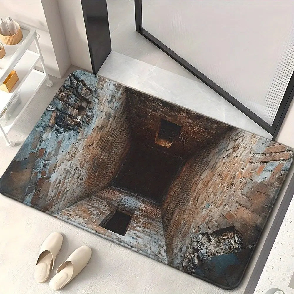 3D Visual Effect Waterproof Floor Mat Bathroom Door Rug Washable Living Room Decoration Trap Carpet Anti-slip Rugs for Bedroom