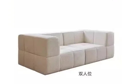 Living Room Compressed Vacuum Sofas Modern Small Apartment Fabric Living Room Sofa Cream Style Marshmallow Sofa Free Combination