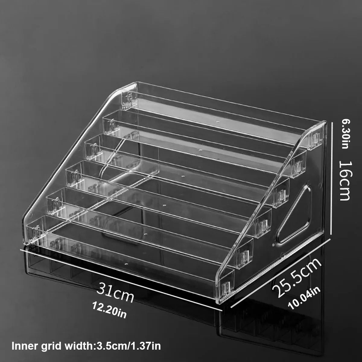 1pc,Transparent multi-layer perfume storage rack, cosmetics display rack, dressing table sorting rack, nail polish rack