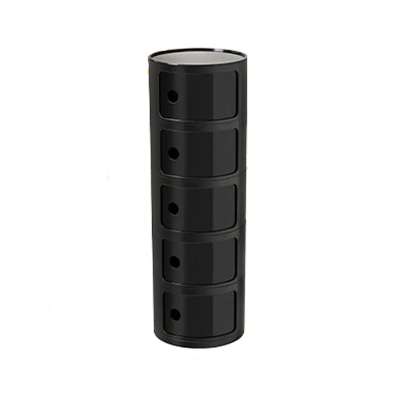 Nordic Bedside Cabinet Small Round Modern Plastic Storage Cabinet Narrow Cabinet Multi Layer Side Cabinet for Living Room