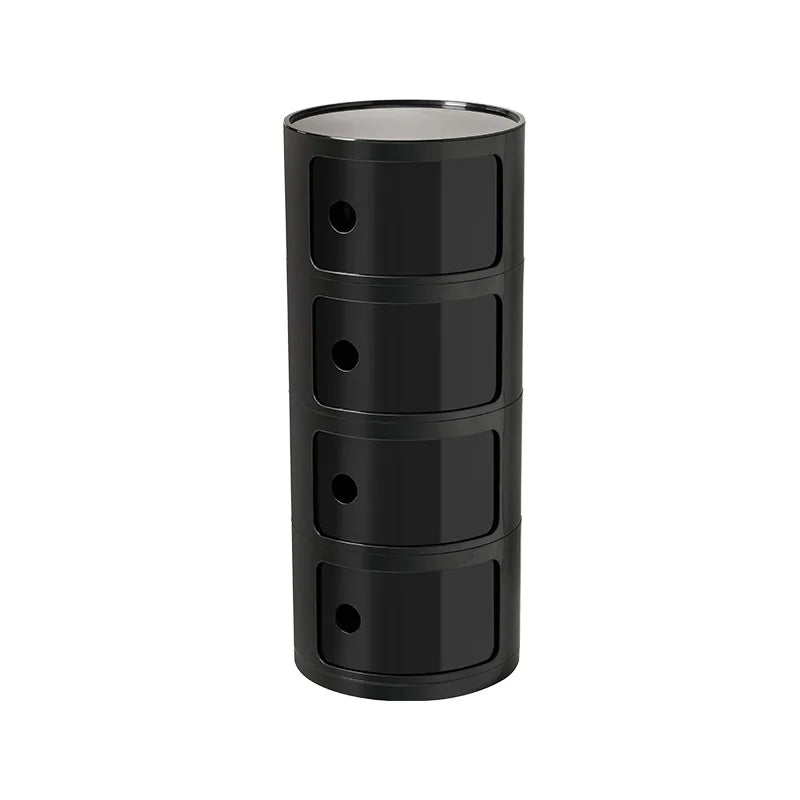 Nordic Bedside Cabinet Small Round Modern Plastic Storage Cabinet Narrow Cabinet Multi Layer Side Cabinet for Living Room