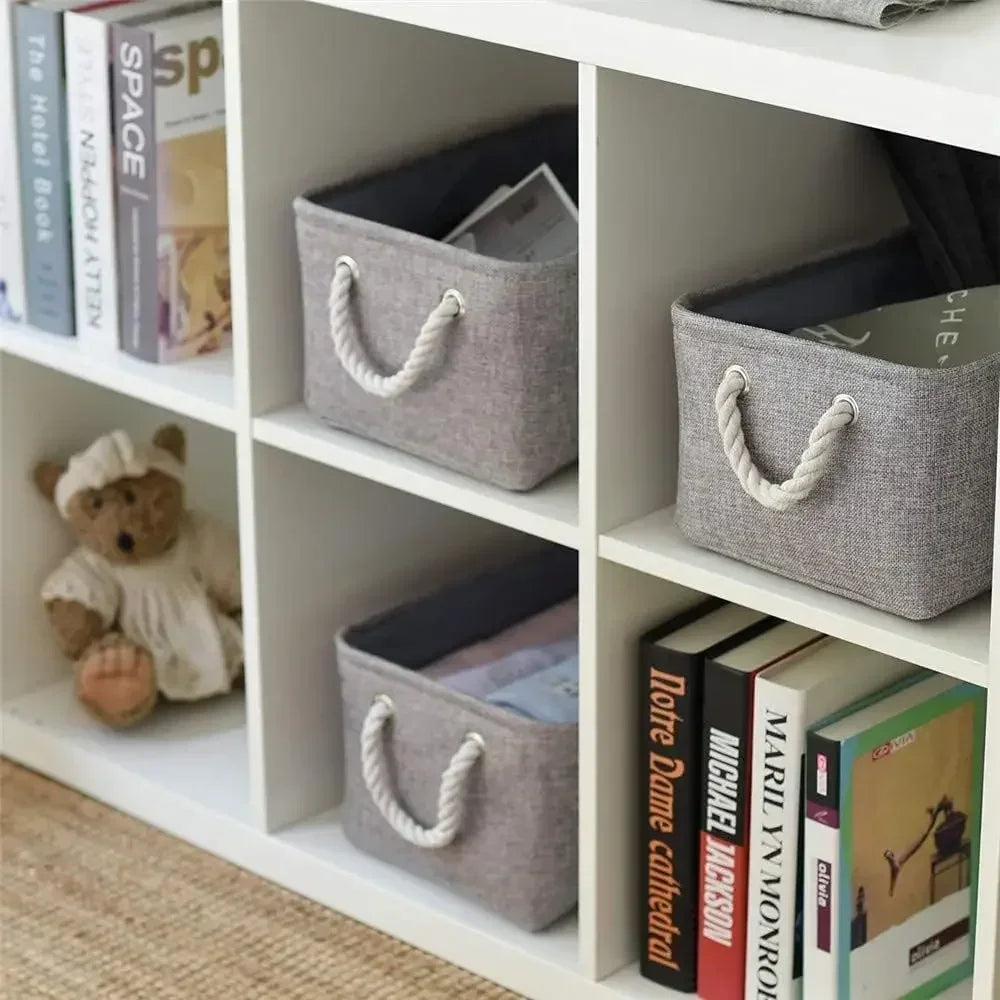 Sundries Storage Basket Cabinet Storage Box Laundry Basket for Toys Clothes Socks Book Organizer Multi-functional Storage Tool