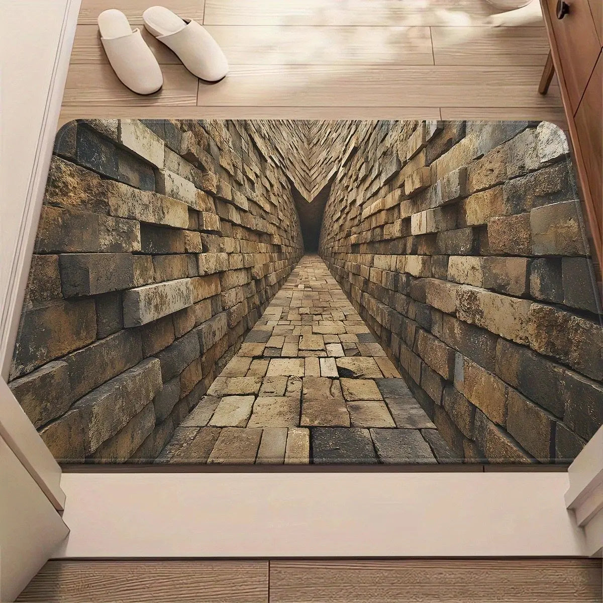 3D Visual Effect Waterproof Floor Mat Bathroom Door Rug Washable Living Room Decoration Trap Carpet Anti-slip Rugs for Bedroom