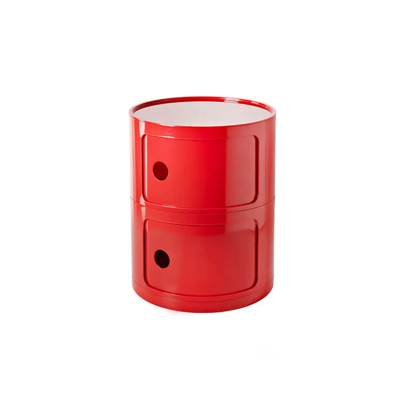 Nordic Bedside Cabinet Small Round Modern Plastic Storage Cabinet Narrow Cabinet Multi Layer Side Cabinet for Living Room
