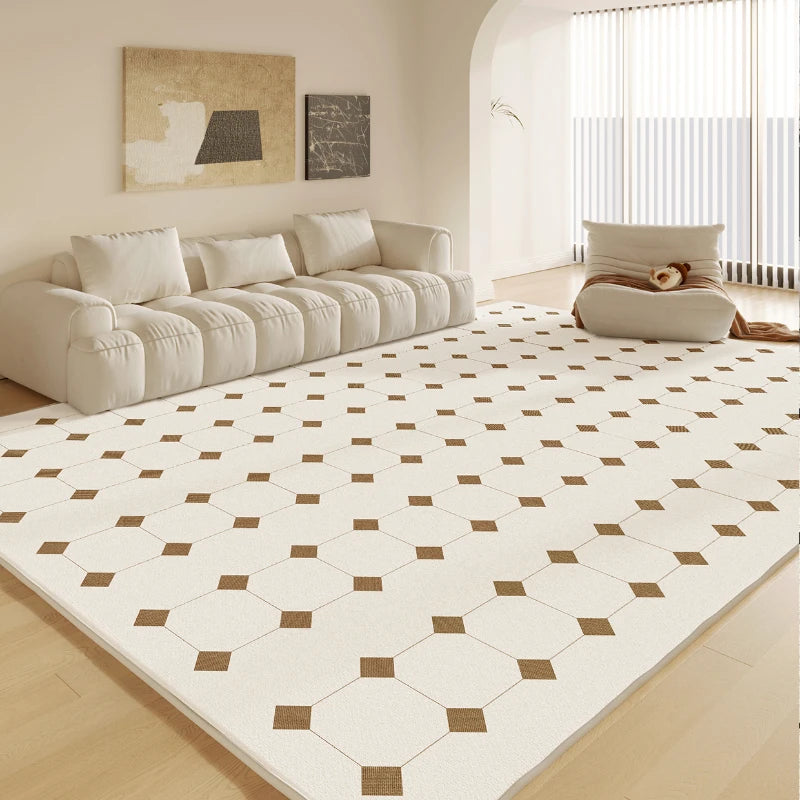 Light Luxury Retro Living Room Decoration Rugs Large Area Bedroom Carpet Cloakroom Dressing Table Rug Soft Thick Plush Carpets