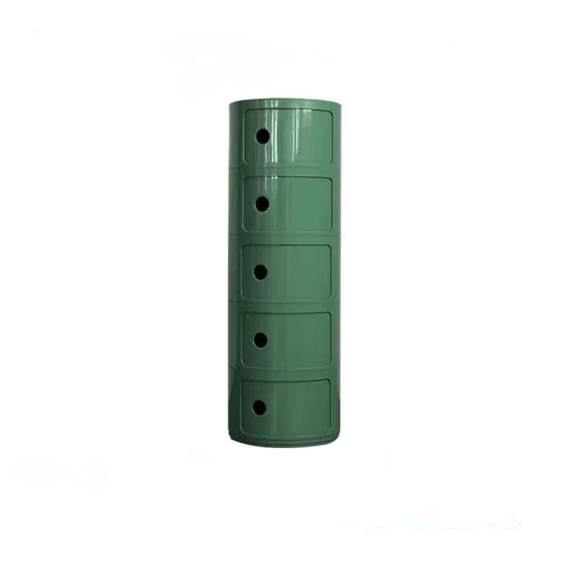 Nordic Bedside Cabinet Small Round Modern Plastic Storage Cabinet Narrow Cabinet Multi Layer Side Cabinet for Living Room