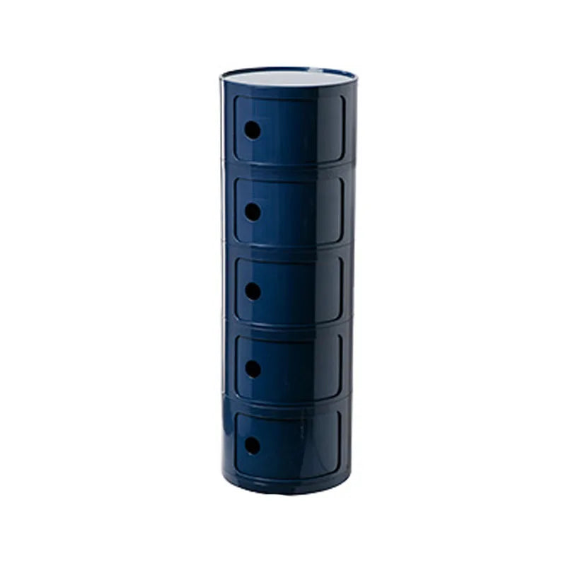 Nordic Bedside Cabinet Small Round Modern Plastic Storage Cabinet Narrow Cabinet Multi Layer Side Cabinet for Living Room