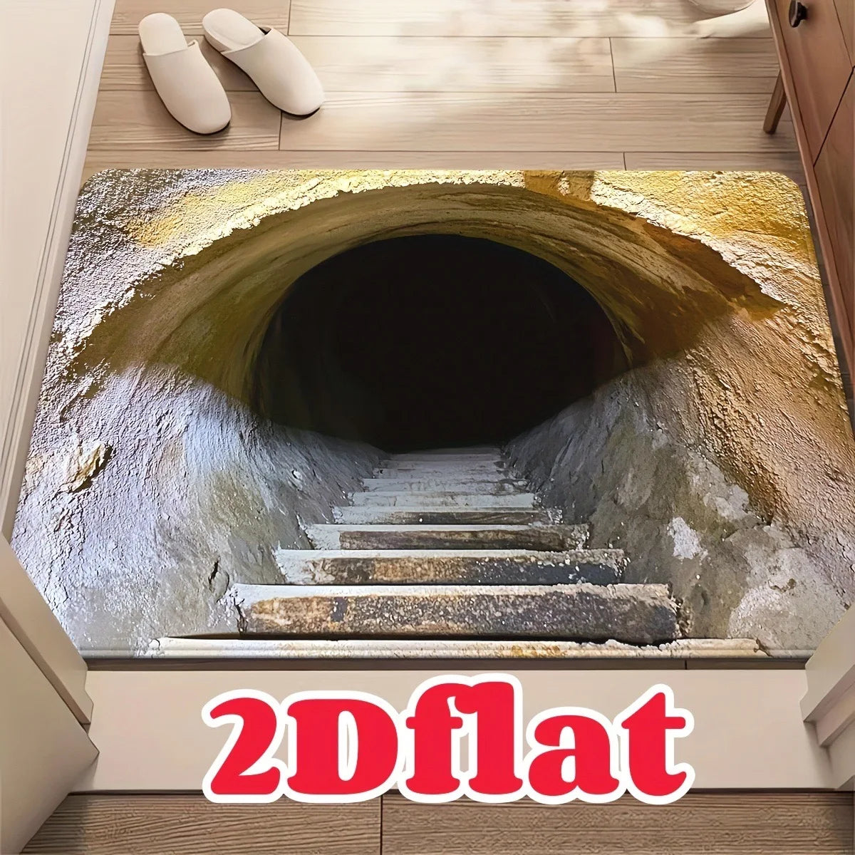 3D Visual Effect Waterproof Floor Mat Bathroom Door Rug Washable Living Room Decoration Trap Carpet Anti-slip Rugs for Bedroom