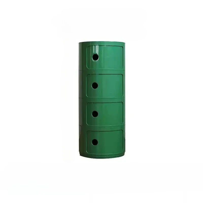 Nordic Bedside Cabinet Small Round Modern Plastic Storage Cabinet Narrow Cabinet Multi Layer Side Cabinet for Living Room