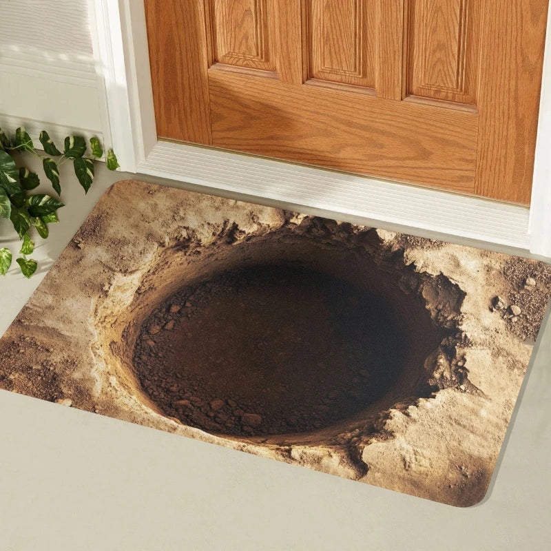 3D Visual Effect Waterproof Floor Mat Bathroom Door Rug Washable Living Room Decoration Trap Carpet Anti-slip Rugs for Bedroom